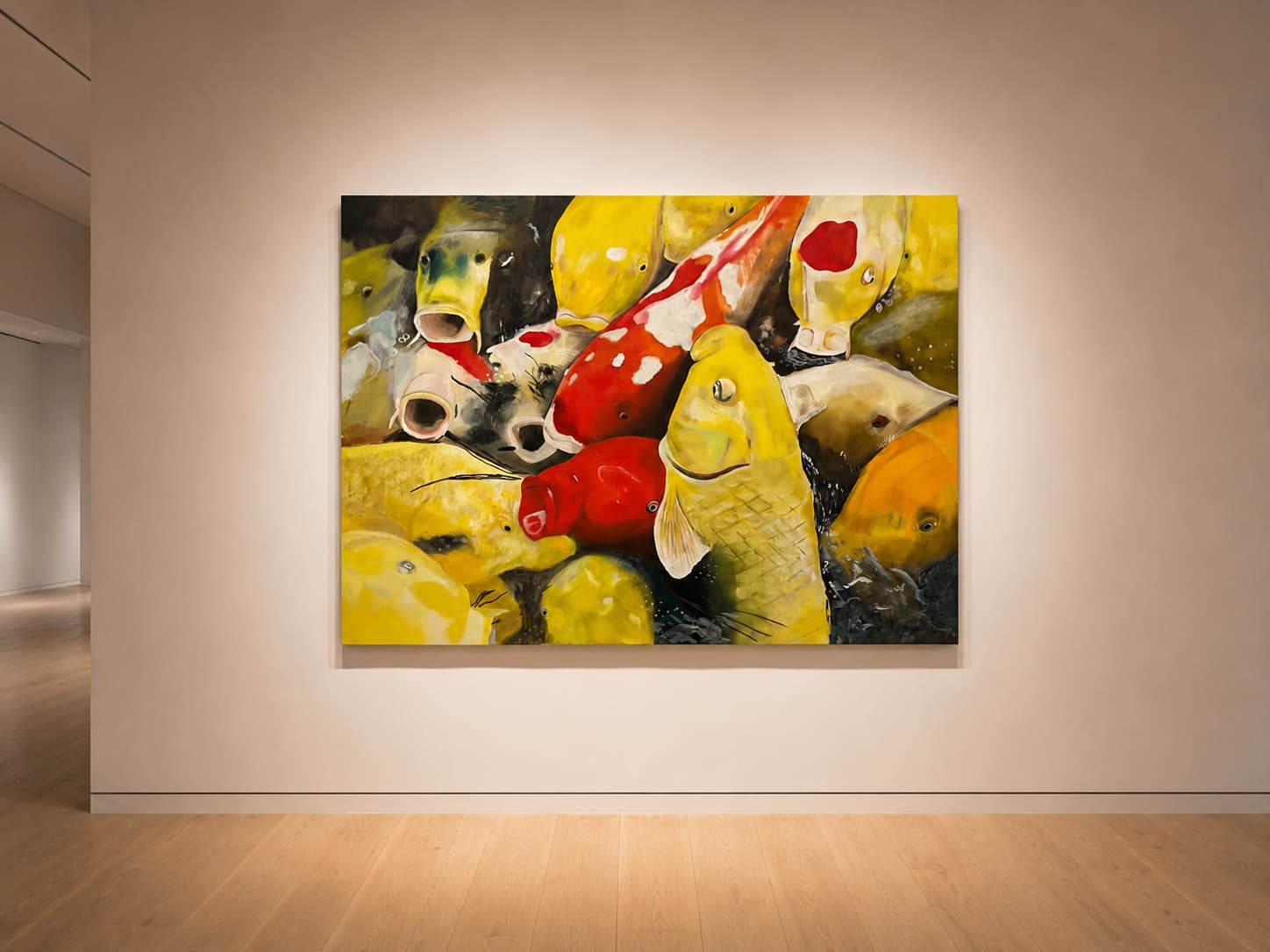 Painting of koi fish by Klaus Döffinger