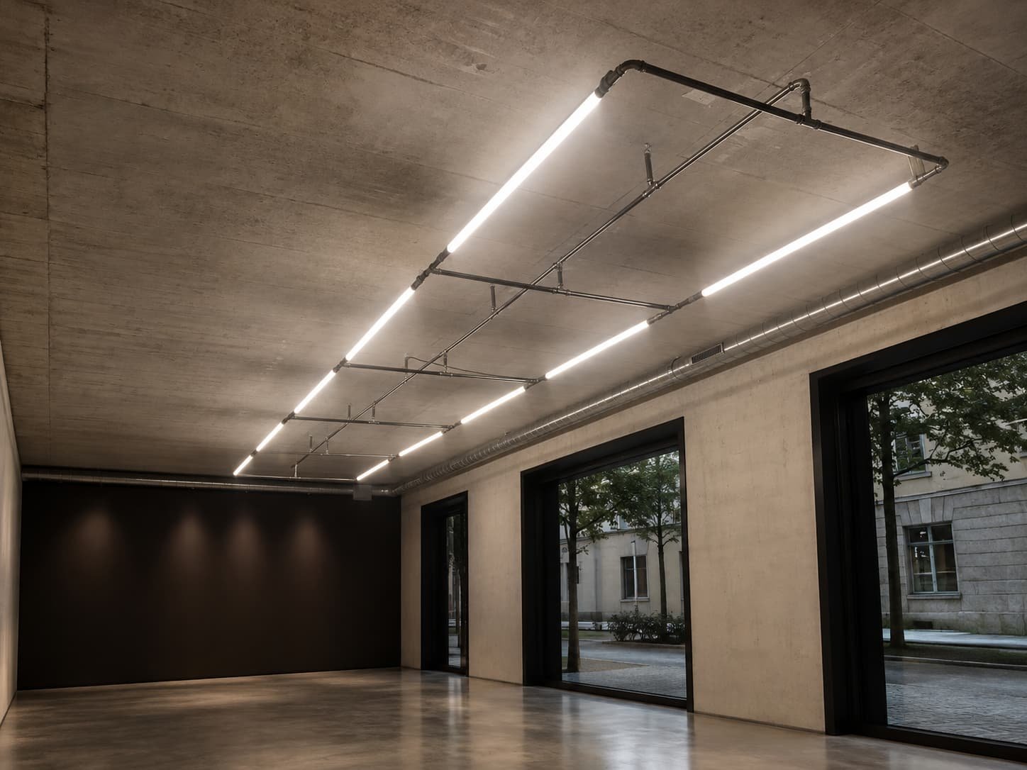 Ceiling light installation by Klaus Döffinger